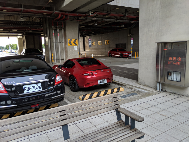 First car sighting upon arrival at Taichung: a new MX-5 RF
